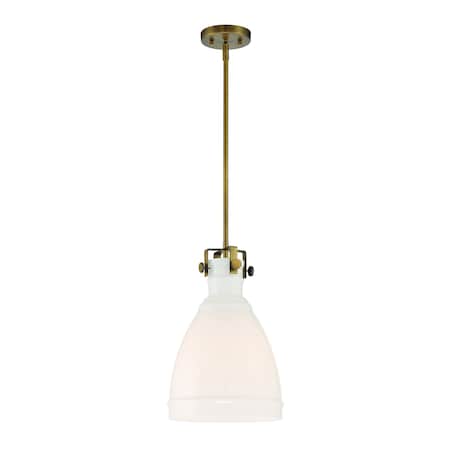Designers Fountain Beechmont 60 Watt 1 Light Old Satin Brass Pendant with Frosted Glass Shade D247M-11P-OSB